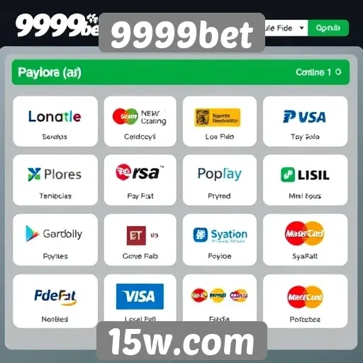 Opções de pagamento disponíveis no 9999bet